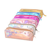 Holographic Stationery Pen Pencil Bag Larger Capacity Case Zip Makeup Cosmetic Storage Case Stationery School Students Supplies