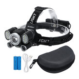 OUTERDO LED Linterna frontal Zoom Ultra brillante 5 modos USB recargable Trabajo Lámpara para cámping Jogging Ciclismo