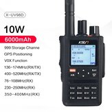 Radio Bidireccional KSUN X-UV98D 10W Pantalla Completa con Posicionamiento GPS y Funcionalidad Múltiple para Uso en Exteriores