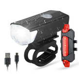 BIKIGHT Fahrrad vorne + Rücklicht Set USB LED Wiederaufladbare MTB Mountain Frontlampe Scheinwerfer Regensichere ultraleichte Taschenlampe Fahrradleuchte