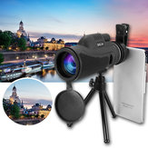 Télescope monoculaire 40x60 avec lentille optique ultra HD, vision nocturne et clip pour téléphone avec trépied