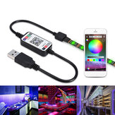 1-5M USB LED Işıklar Şeridi 2835 RGB Uygulama Kontrolü IP65 Su Geçirmez TV Arkadan Aydınlatma Su Geçirmez