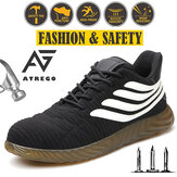 AtreGo Men Mesh Work Safety Boots Steel Toe Cap Anti-piercing Sport Hiking Shoes