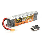 Bateria Lipo ZOP Power 11.1V 5500mAh 3S 45C com plug XT60 e monitor remoto de bateria
