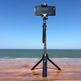 Apexel profesional telescópico bluetooth de control remoto handheld estabilizador titular montaje selfie palo trípode