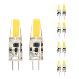 10X ZX tompítható Mini G4 LED COB LED izzó 2W DC / AC 12V csillárlámpa Cserélje a halogén G4 lámpákat