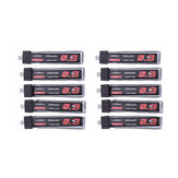10 peças de bateria LiPo URUAV 3.8V 300mAh 40/80C 1S HV 4.35V com conector PH2.0 para Eachine TRASHCAN Snapper6 7 Mobula7