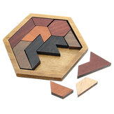 Gyerekek rejtvények fából készült játékok Tangram Jigsaw Board geometriai alakzatú gyermekek oktatási játék