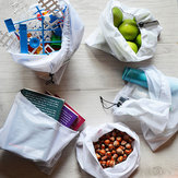 KC-FB03 3pcs sacs de produits réutilisables Voyage Shopping Sacs de rangement en maille lavable