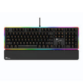 Royal Kludge RK919 Mechanical Keyboard 108 Keys Wired NKRO RGB Side Backlit Gaming Keyboard with Wrist Pad