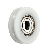 4 peças Roda de polia redonda de nylon com ranhura em U de 5x24x7mm para cabo de 3.8mm com rolamento de esferas