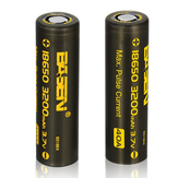 2pcs 18650 Basen Bateria bateria de íon de lítio cvell 3.7V 3100mAh / 40A/50A 3200mAh / 40A 3500mAh / 30A maior capacidade 18mm * 65mm