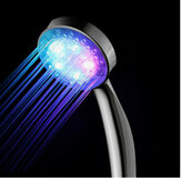 Cabezal de ducha LED de 3 colores con sensor de control de temperatura, mango portátil para baño