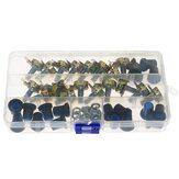 18Pcs WH148 B1K/5K/10K/20K/50K/100K/500K/1M Single Potentiometer Kit Shaft Nuts with Knobs + Box