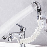 Lavabo del baño para lavar la cara y cabezal de ducha externo flexible para lavado de cabello con grifo de agua