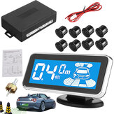 Monitor de sensor de estacionamiento para automóvil LCD de 12V 4 4/6/8 sensores Sistema de alerta de sonido