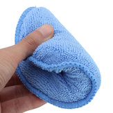 10 Pcs 12cm Blue Microfiber Foam Sponge Polish Wax Applicator Pad Clean Mat 