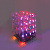 4x4x4 Acrylic Protection Transparent Shell Housing For Dual Color LED Cube 3D Light Square Electronic DIY Kit