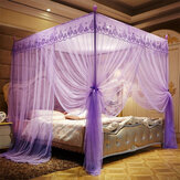 Retina a maglia fine per letto con quattro angoli, 1,8x2 m, con tenda e baldacchino per decorare bagno e casa