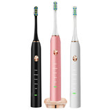 PA-213 Elektrische tandenborstel Oplaadbare ultrasone vibratietandenborstel 2 vervangende koppen