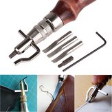 KCASA 5 In1 DIY Wood Leather Craft Ρυθμιζόμενο Pro Stitching Groover Crease Leather Tools Set
