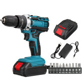 Drillpro Electric Impact Drill 21V Cordless High Torque 28Nm 1450r/min 25-speed Adjustment with Drill Heads Ideal for Home DIY and Professional Use