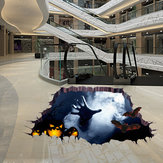 Halloween Horrible Autocollant de plancher en 3D Salon de chambre Salon de décor décoré de décoration murale Fantaisie à travers le sol