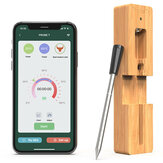 AGSIVO termômetro digital sem fio Bluetooth para alimentos e carne com alcance de 165 pés e alarme para grelhados de churrasco na cozinha