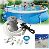 Pompa per filtro piscina da 220V, portata pompa 300 GPH. Pompa per la pulizia dell'acqua della piscina estiva per filtrare l'acqua sporca.