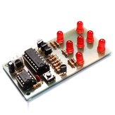 Conjunto de dados eletrônicos DIY 5mm LED vermelho peças interessantes NE555 CD4017 Conjunto de produção eletrônica