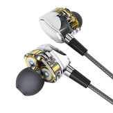 【Podwójne dynamiczne sterowniki】 Przysięgać G2 Douszne słuchawki przewodowe 3,5 mm Słuchawki douszne z mikrofonem