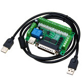 Geekcreit® Scheda di Interfaccia Breakout CNC 5 Assi per Driver Stepper Passo-Passo Mach3 con Cavo USB