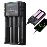 Astrolux® MC02 2 az 1-ben USB töltő Mini akkumulátor töltő Hordozható Mobiltelefon Tápegység Jelenlegi Opcionális Töltő 18650 21700 26650 Li-ion akkumulátorhoz