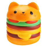 11 * 10 CM Squishy Cute Hamburger Cat Slow Rising Cartoon Scented Bread Soft Leuk speeltje