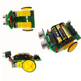 Kit DIY per auto robotica intelligente D2-4 con modulo di rilevamento ultrasonico. Dimensioni della scheda: 10,8 cm * 7 cm.