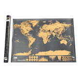 World Edition Scratch Map Travel Footprint Творческий подарок Custom Deluxe Black Large Карта 