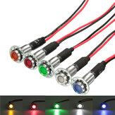 Lampada segnale di avvertimento LED da 8 mm 12V per pannello cruscotto 5 colori