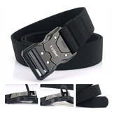 JASSY 125cm Men's Breathable Nylon Casual Workwear Belt Outdoor Training Quick Release Buckle Tactical Elastic Belt