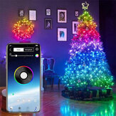 USB Fairy Lights LED String Lights Music Sync Bluetooth APP Phone Indoor На открытом воздухе Twinkle Lights 32.8FT Подвесные гирлянды для штор Изменение цвета Звездные огни