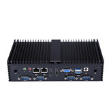 QOTOM Mini-PC Intel I3-6100U 2,3 GHz Dual Core 4 GB DDR4 128 GB SSD 6 Gigabit Ethernet-Maschine Micro Industrial Q530X Multi-Network Port