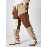 Original 
            Mens Color Patchwork Corduroy Double Pocket Long Pants