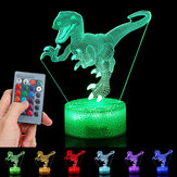 Lampe de table de nuit en forme de dinosaure 3D avec télécommande tactile, cadeau idéal pour la décoration et un sommeil paisible à la maison