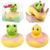 Sanqi Elan Frog Duck Скользкий 10*10*9CM ​​лицензионный медленно поднимающийся с упаковкой подарочный мягкая игрушка