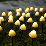 Solarne światło LED na zewnątrz, ozdobne światła ogrodowe w kształcie grzybów, wodoszczelna girlanda ogrodowa do dekoracji mebli ogrodowych, solarne światełka baśniowe