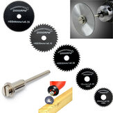Conjunto de lâminas de serra circular 6pcs de metal HSS discos de corte para ferramenta rotativa