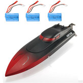 Eachine EBT02 RC Boat Pools Lakes 15mph Speed 4CH 2.4G Turnover Reset Function Several Batteries Without Turning Right