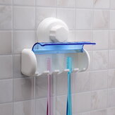 Honana BX Kunststoff staubdichter Zahnbürstenhalter Badezimmer Küche Zahnputzbecher Halterung mit Saugnäpfen