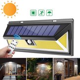 Luz solar de pared para exteriores con sensor de movimiento PIR LED COB 180, lámpara impermeable para jardín y patio