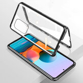 Bakeey for Xiaomi Redmi Note 10 /Redmi Note 10S Case 2 in 1 Magnetic Flip Double-Sided Tempered Glass Metal Full Cover Protective Case Non-Original