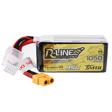 Bateria Lipo Tattu R-Line V1.0 14.8V 1050mAh 95C 4S com plug XT60 para drone de corrida FPV